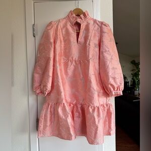 Tuckernuck pink 3/4 sleeve shift dress